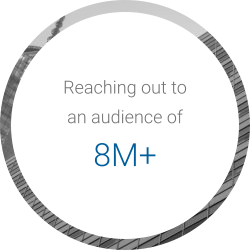 Reaching out to  an audience of  8M+
