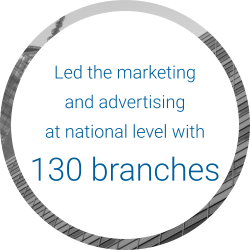 Led the marketing  and advertising   at national level with  130 branches