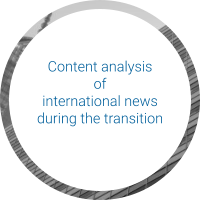 Content analysis of  international news  during the transition